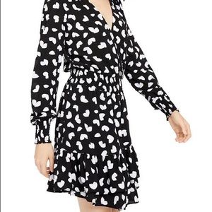 ISO Michael Kors Petal-Print Ruffled A-Line Dress